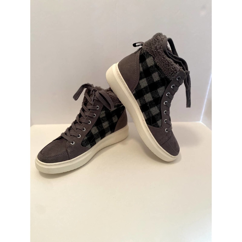 Marc Fisher Fellow Women's High Top Gray/Plaid Sneaker